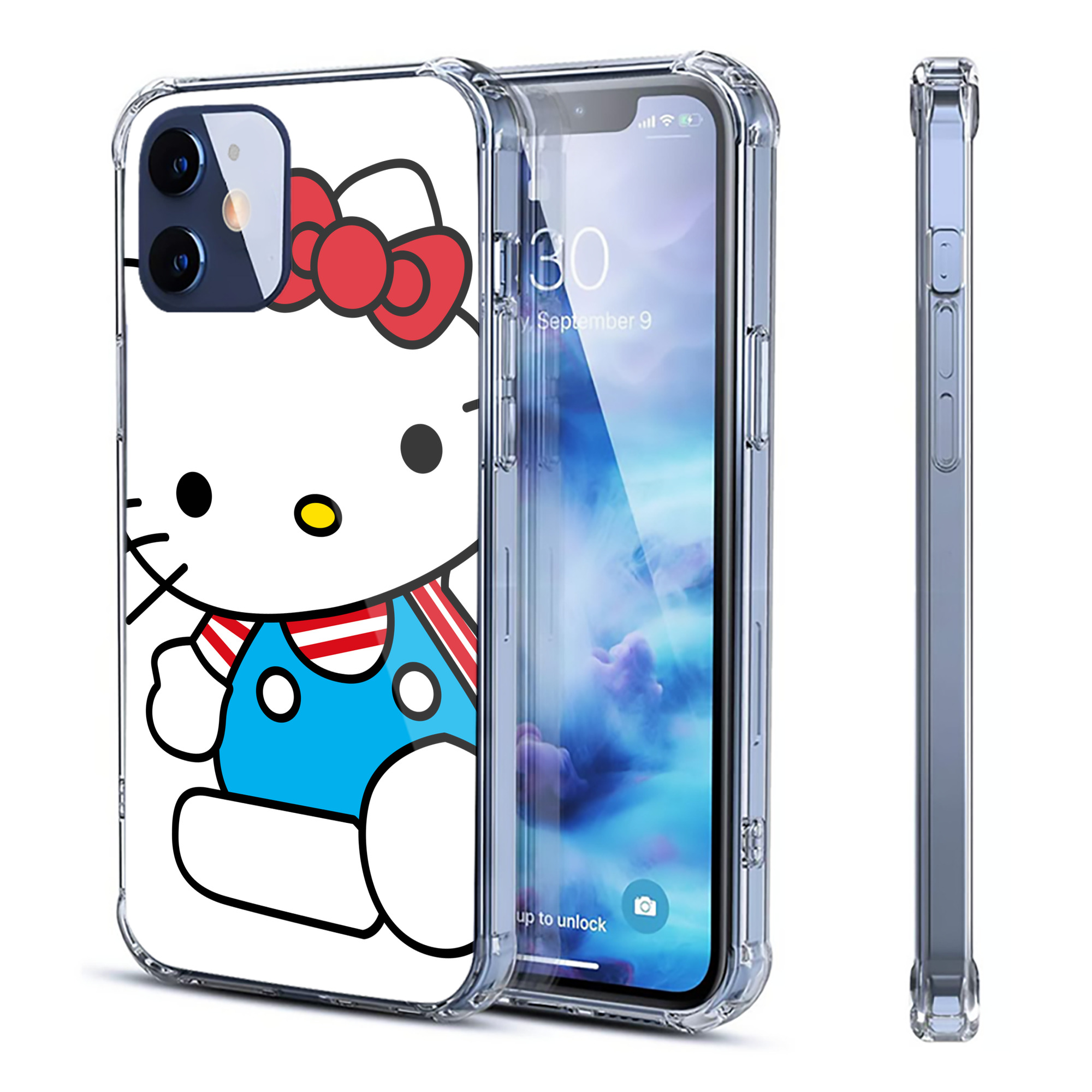 （画像用） Hello Kitty ハローキティ 【iPhone 12シリーズ対応】透明スマホケース（クリアソフトケース）